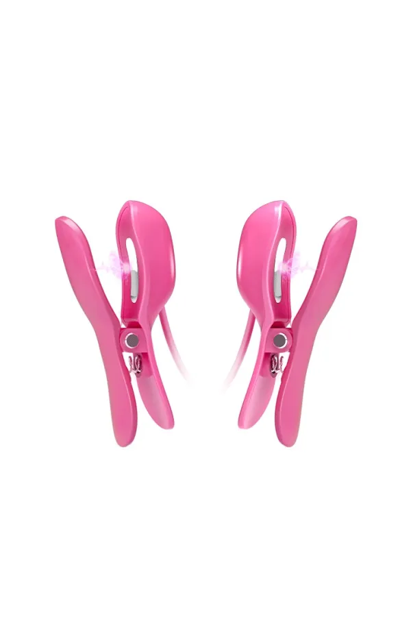 Romantic Wave Vibrierender und Eletric Shock Nipple Clamps Fuchsia von Baile Stimulation kaufen - Fesselliebe