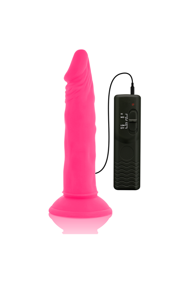 Flexibler Dildo mit Vibration Rosa 23 cm -O- 4.3 cm von Diversia kaufen | Fesselliebe