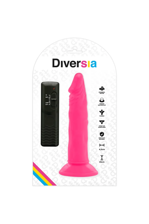 Flexibelr Vibrierender Dildo 23 Cm - Rosa von Diversia kaufen - Fesselliebe