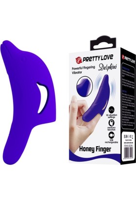 Delphini Leistungsstarker Dunkelblauer Fingerstimulator von Pretty Love kaufen | Fesselliebe