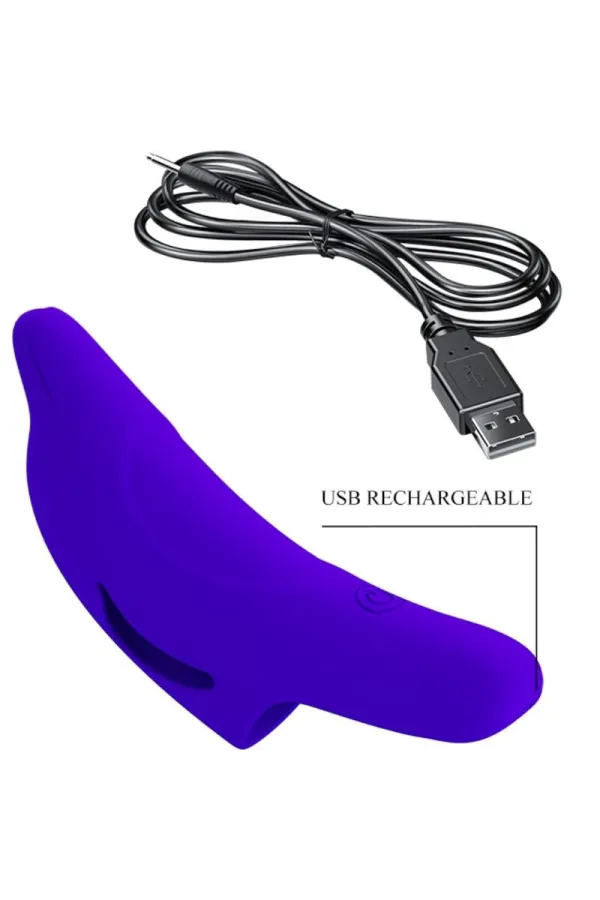 Delphini Leistungsstarker Dunkelblauer Fingerstimulator von Pretty Love Flirtation kaufen - Fesselliebe