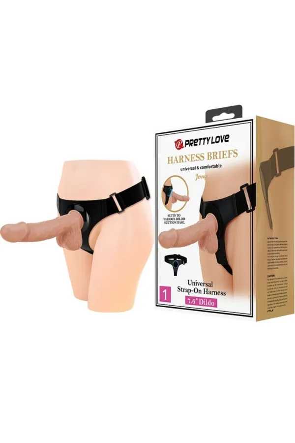 Harness-Hose Universal-Harness mit Dildo Jerry 21.8 cm Natur von Pretty Love kaufen - Fesselliebe