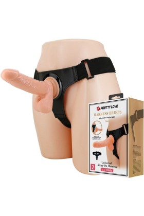 Harness-Hose Universal-Harness mit Dildo Tom 20 cm Natur von Pretty Love kaufen | Fesselliebe