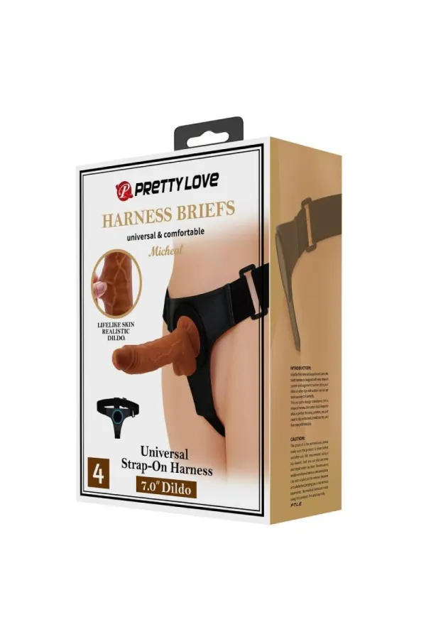 Harness-Hose Universal-Harness mit Dildo Micheal 20 cm Schwarz von Pretty Love kaufen - Fesselliebe