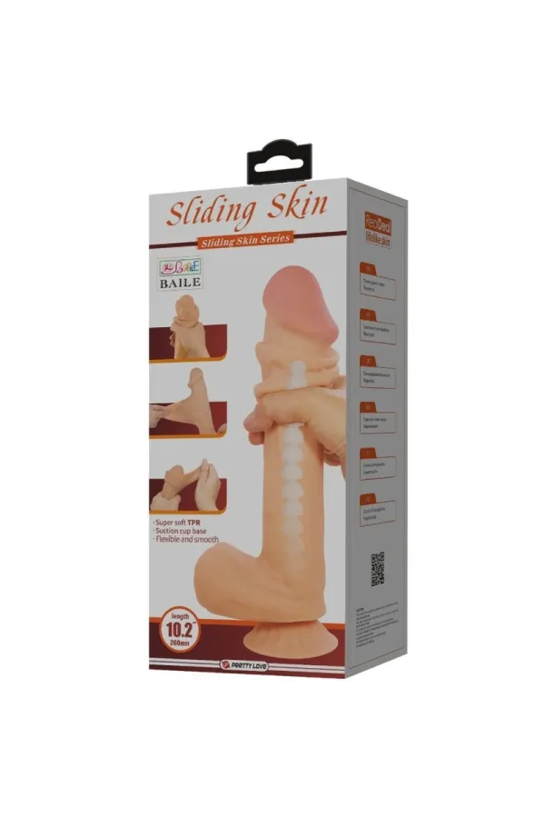 PRETTY LOVE - SLIDING SKIN SERIES REALISTISCHER DILDO MIT SLIDING SKIN SAUNAPF FLEISCH 26 CM kaufen - Fesselliebe