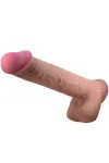 Sliding Skin Series Realistischer Dildo mit Sliding Skin Saugnapf Braun 26 cm von Pretty Love High Grade