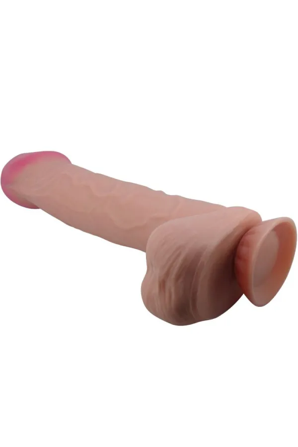 Sliding Skin Series Realistischer Dildo mit Sliding Skin Saugnapf Braun 26 cm von Pretty Love High Grade