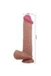 Sliding Skin Series Realistischer Dildo mit Sliding Skin Saugnapf Braun 26 cm von Pretty Love High Grade