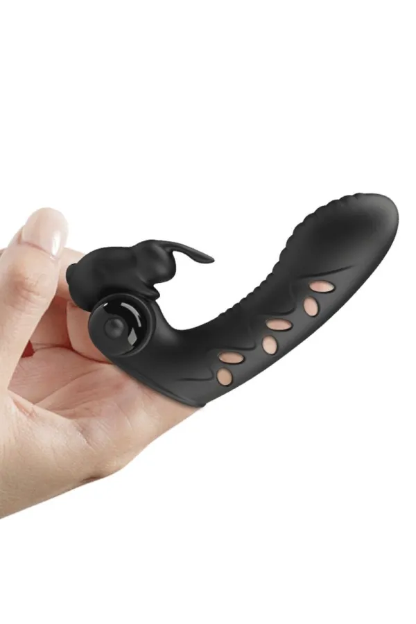 PRETTY LOVE - VANCE BLACK RABBIT VIBRATOR FINGERTOY kaufen - Fesselliebe