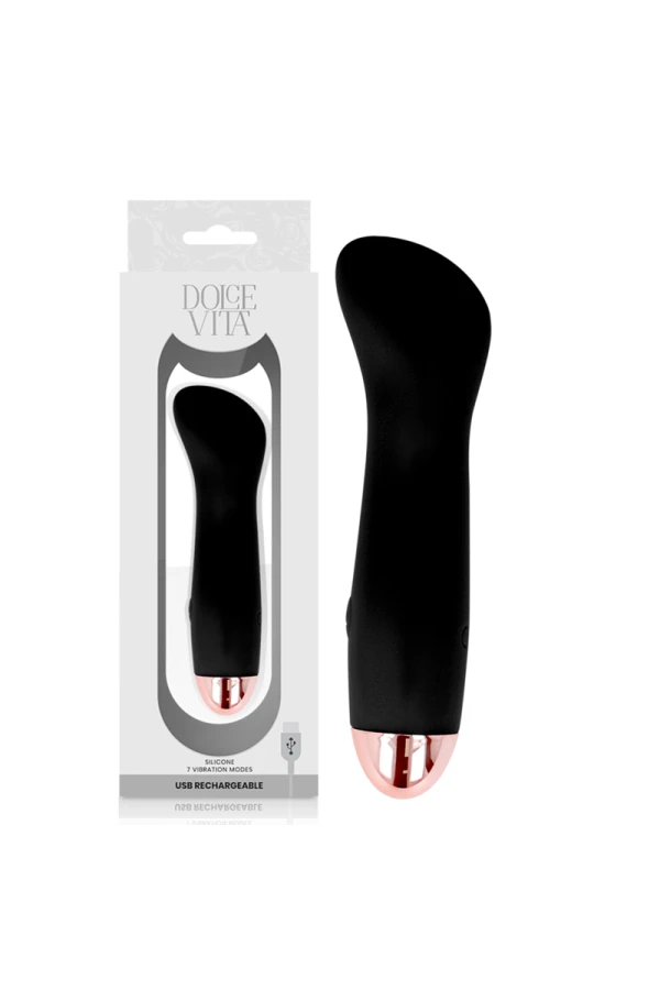 Aufladbarer Vibrator Eine Schwarze 7-Geschwindigkeit von Dolce Vita