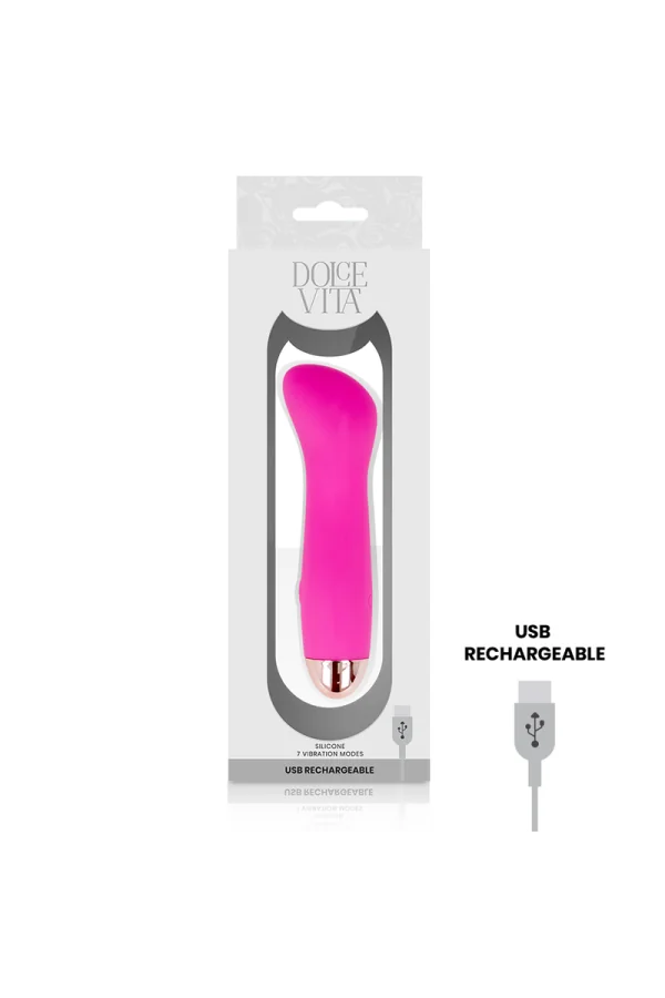 Aufladbarer Vibrator Eins Rosa 7 Geschwindigkeiten von Dolce Vita kaufen - Fesselliebe