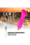 Aufladbarer Vibrator Eins Rosa 7 Geschwindigkeiten von Dolce Vita kaufen - Fesselliebe