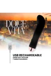 Aufladbarer Vibrator Schwarz 7 Geschwindigkeiten von Dolce Vita kaufen - Fesselliebe