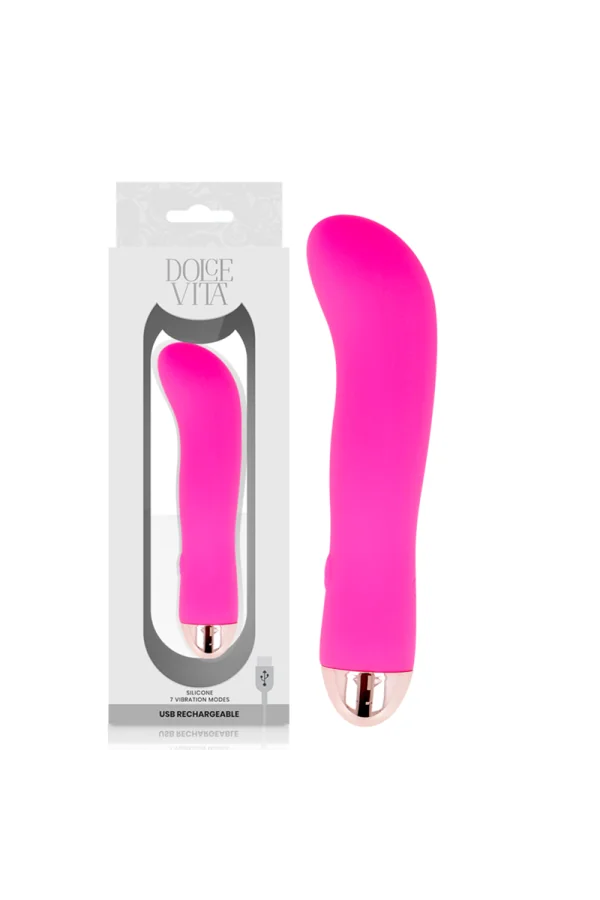 Aufladbarer Vibrator Rosa 7 Geschwindigkeiten von Dolce Vita kaufen - Fesselliebe