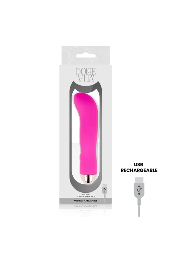 Aufladbarer Vibrator Rosa 7 Geschwindigkeiten von Dolce Vita kaufen - Fesselliebe