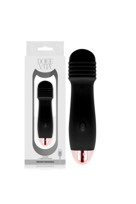 Aufladbarer Vibrator Drei Schwarz 7 Geschwindigkeit von Dolce Vita kaufen | Fesselliebe