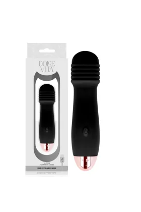 Aufladbarer Vibrator Drei Schwarz 7 Geschwindigkeit von Dolce Vita