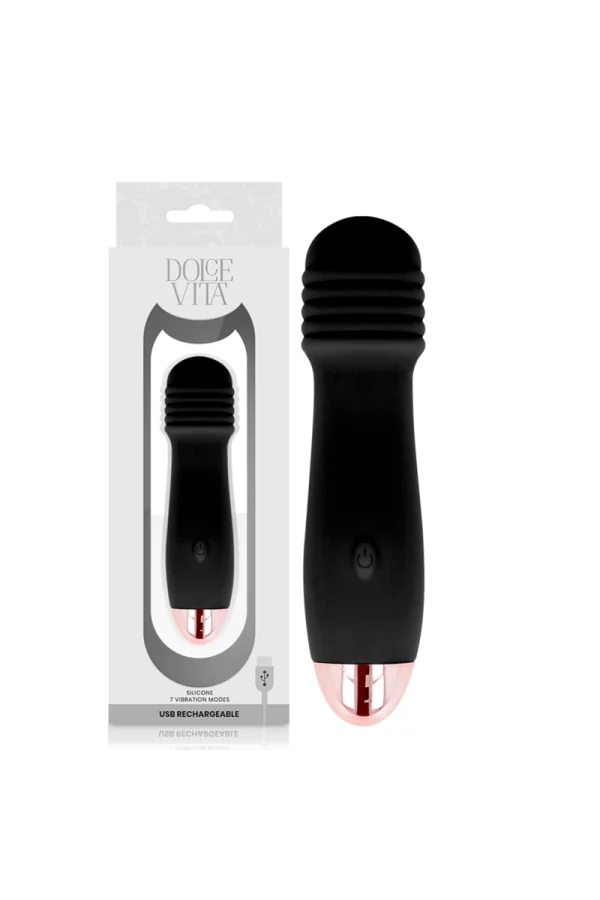 Aufladbarer Vibrator Drei Schwarz 7 Geschwindigkeiten von Dolce Vita kaufen - Fesselliebe