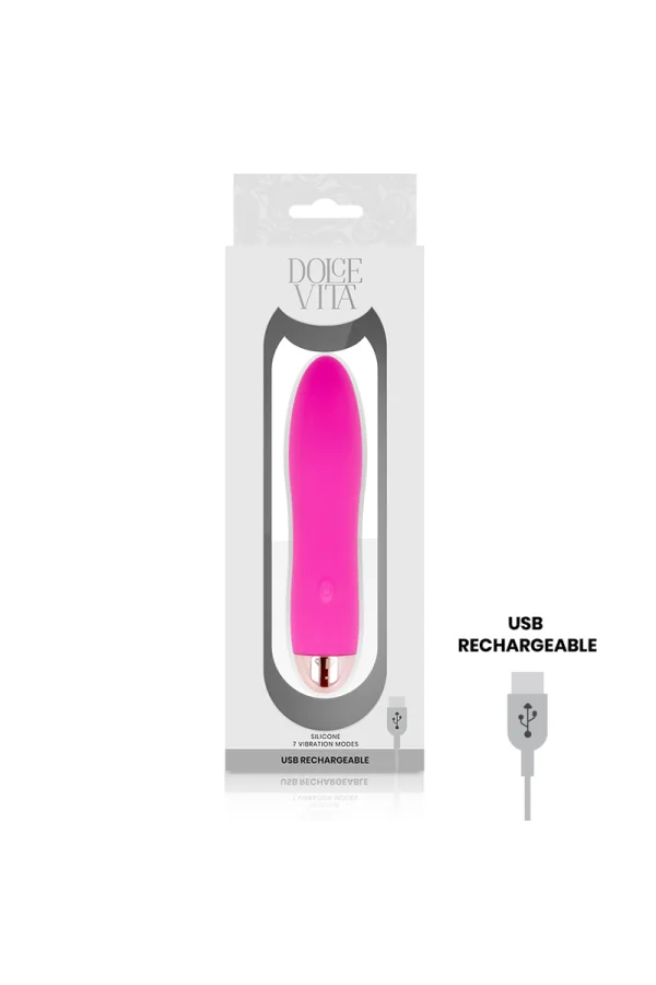 Aufladbarer Vibrator Rosa 7 Geschwindigkeiten von Dolce Vita kaufen - Fesselliebe