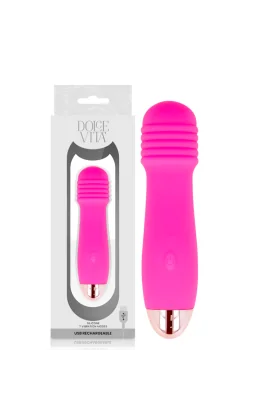 Aufladbarer Vibrator Drei Rosa 7 Geschwindigkeiten von Dolce Vita