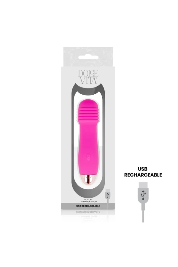 Aufladbarer Vibrator Drei Rosa 7 Geschwindigkeiten von Dolce Vita kaufen - Fesselliebe