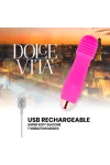 Aufladbarer Vibrator Drei Rosa 7 Geschwindigkeiten von Dolce Vita kaufen - Fesselliebe