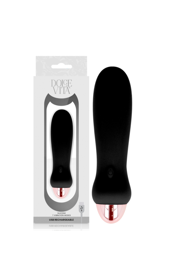 Aufladbarer Vibrator Fünf Schwarz 7 Geschwindigkeiten von Dolce Vita kaufen | Fesselliebe