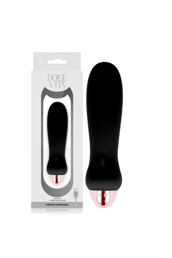 Aufladbarer Vibrator Fünf Schwarz 7 Geschwindigkeiten von Dolce Vita