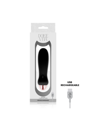 Aufladbarer Vibrator Fünf Schwarz 7 Geschwindigkeiten von Dolce Vita kaufen | Fesselliebe