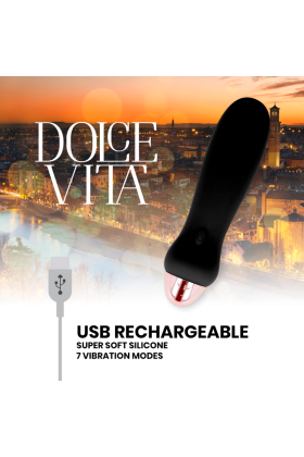 Aufladbarer Vibrator Fünf Schwarz 7 Geschwindigkeiten von Dolce Vita kaufen | Fesselliebe