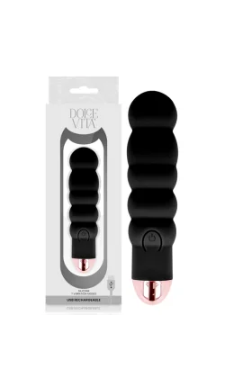 Aufladbarer Vibrator Sechs Schwarz 7 Geschwindigkeiten von Dolce Vita