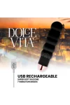 Aufladbarer Vibrator Schwarz 7 Geschwindigkeiten von Dolce Vita kaufen - Fesselliebe