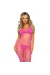 LEG AVENUE - LANGES NETZKLEID PINK ONESIZE