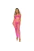 LEG AVENUE - LANGES NETZKLEID PINK ONESIZE