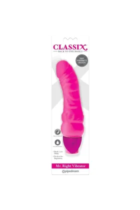 Vibrierender Dildo Mr. Right Multi-Speed 15,5 cm Rosa von Classix