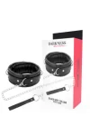 Schwarz Soft Halsband mit Leine Kunstleder von Darkness Bondage kaufen - Fesselliebe