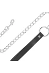 Schwarz Soft Halsband mit Leine Kunstleder von Darkness Bondage kaufen - Fesselliebe