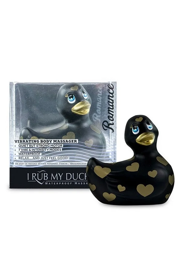 I Rub My My Duckie Vibrierende Badeente 2.0 Romantik (schwarz& Gold) von Big Teaze Toys kaufen - Fesselliebe