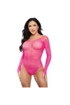 LEG AVENUE - LANGÄRMELIGER BODYSUIT MIT KRISTALLMUSTER IN PINK kaufen - Fesselliebe