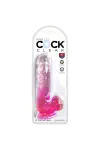 Realistischer Dildo mit Hoden 13,5 cm rosa von King Cock kaufen - Fesselliebe