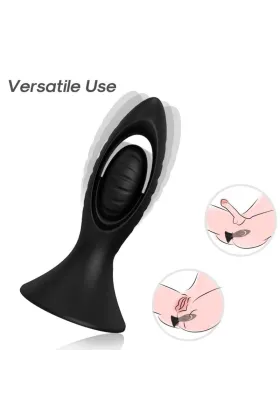 Vibrator & Analplug Silikon Schwarz von Armony For Him kaufen - Fesselliebe