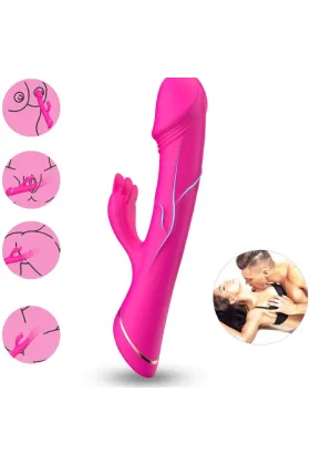 Dildo Vibrator Kaninchen Silikon Fuchsia von Armony Vibrators