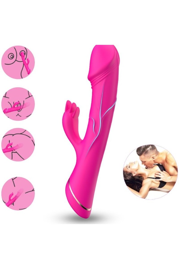 Dildo Vibrator Kaninchen Silikon Fuchsia von Armony Vibrators kaufen | Fesselliebe