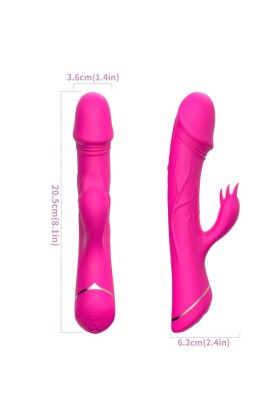 Dildo Vibrator Kaninchen Silikon Fuchsia von Armony Vibrators kaufen | Fesselliebe