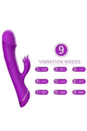 Dildo Vibrator Kaninchen Silikon Lila von Armony Vibrators kaufen | Fesselliebe
