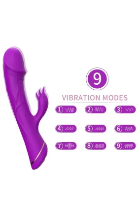 Dildo Vibrator Kaninchen Silikon Lila von Armony Vibrators