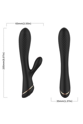Vibrator Kaninchen Silikon Schwarz von Armony Vibrators kaufen | Fesselliebe