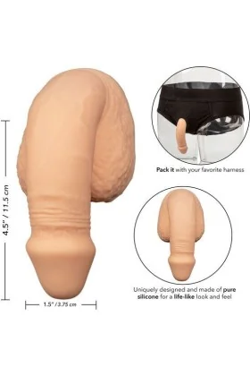 Silikon-Packung Penis 12.75 cm Beige von Calexotics