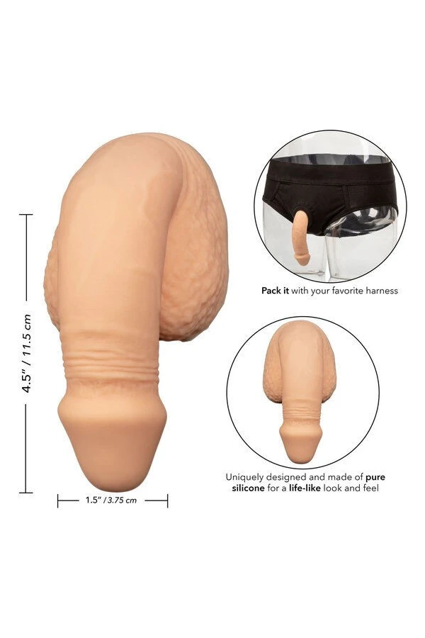 Silikon-Packung Penis 12.75 cm Beige von Calexotics