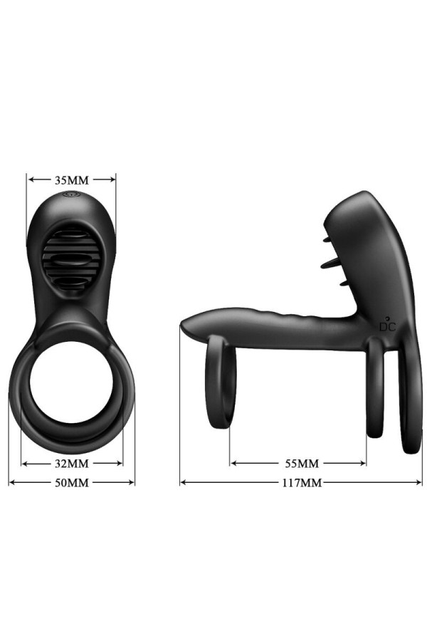 Jammy Penis-Hülle 12 Vibrationen mit wiederaufladbarer Silikon-Zunge von Pretty Love Male kaufen | Fesselliebe